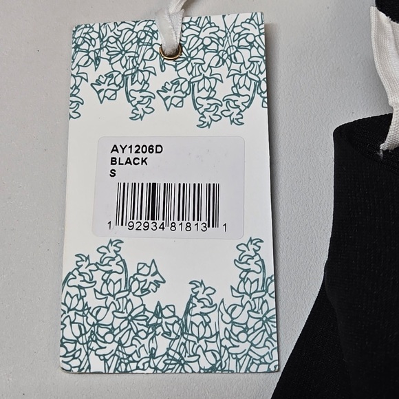 NWT HYACINTH HOUSE Black Open Back Bow Ambrose Midi Dress Small 5494 - Picture 8 of 13